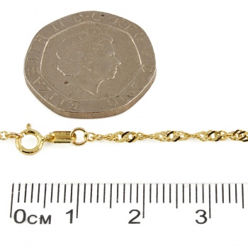 9ct gold 2.1g 24 inch Prince of Wales Chain